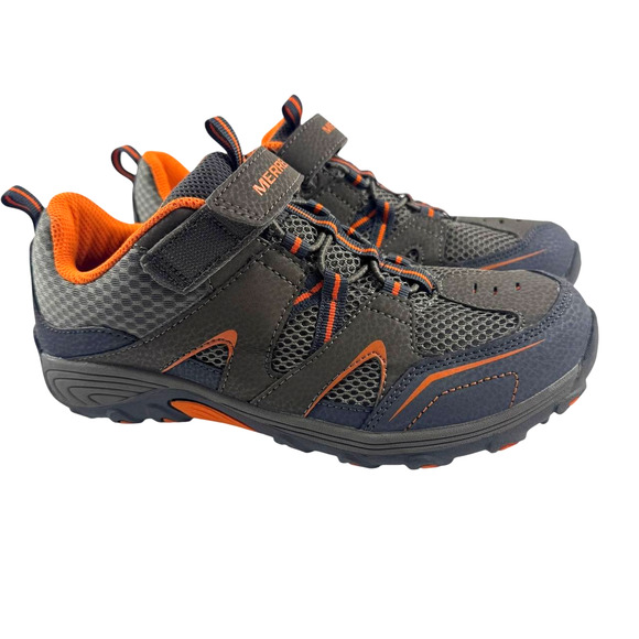 Merrell Trail Chaser Kids Hiking Shoes Size 4.5M US Gray Orange Outdoor Sneakers - Picture 1 of 6
